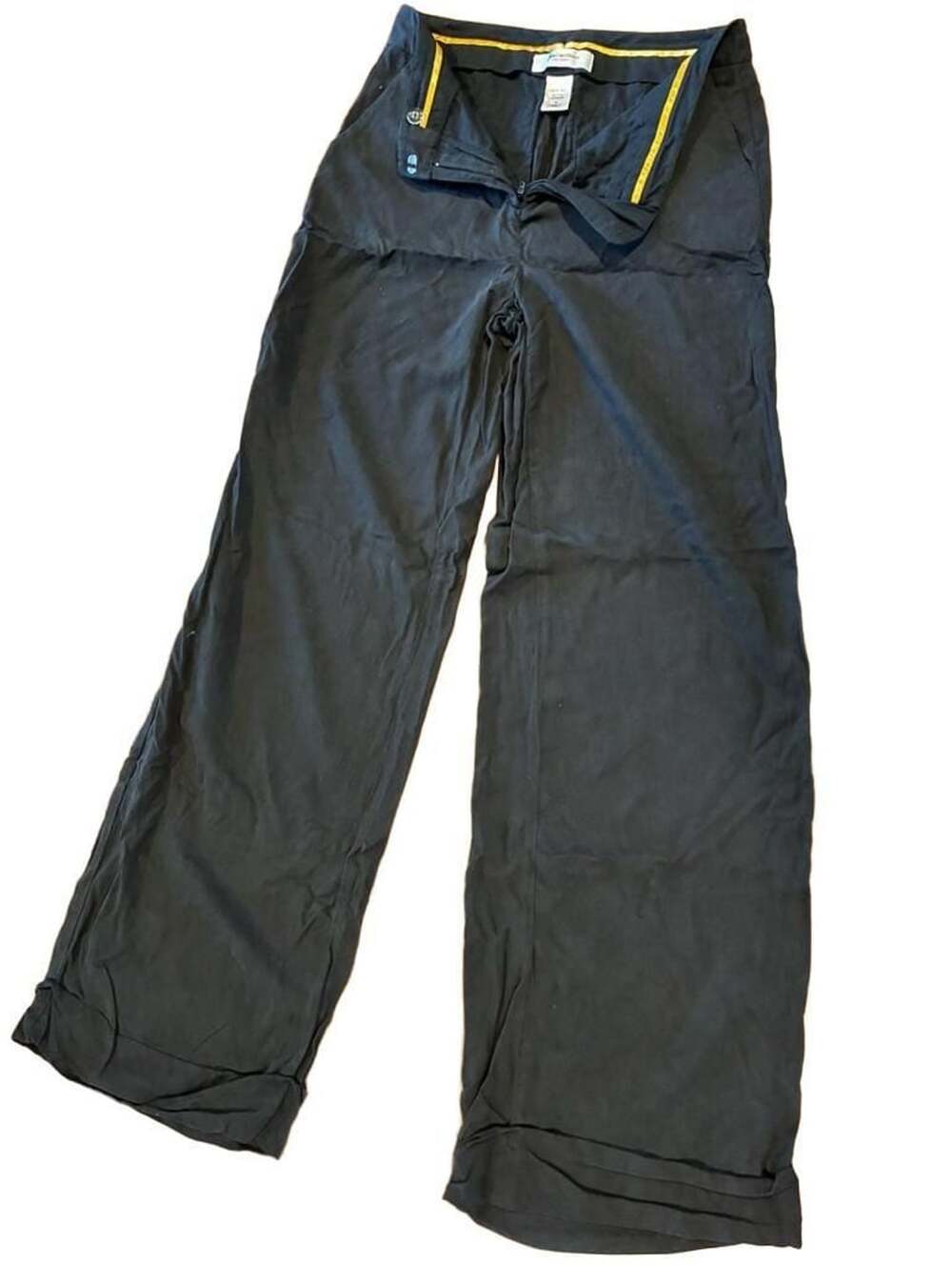 Isaac Mizrahi for Target Black 100% Silk Wide Leg Pants Size 2